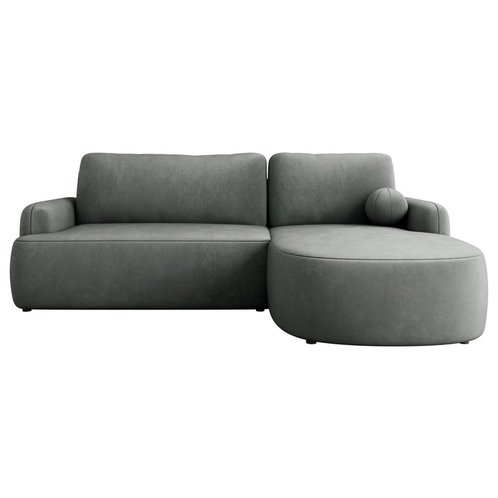 Coltar cu functie de dormit Telzo dreapta, MIRJAN 24, gri, 174x250x90 cm