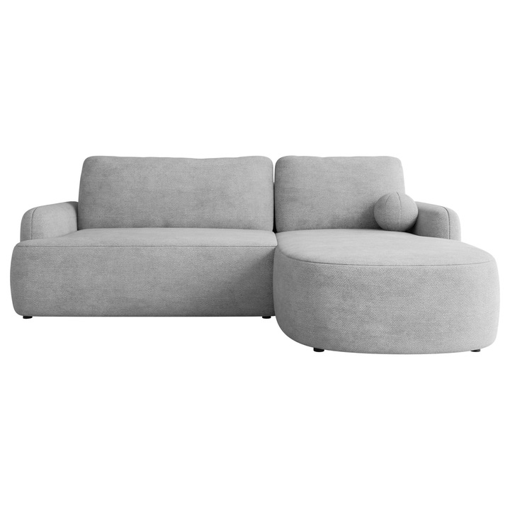 Coltar cu functie de dormit Telzo dreapta, MIRJAN 24, gri deschis, 174x250x90 cm