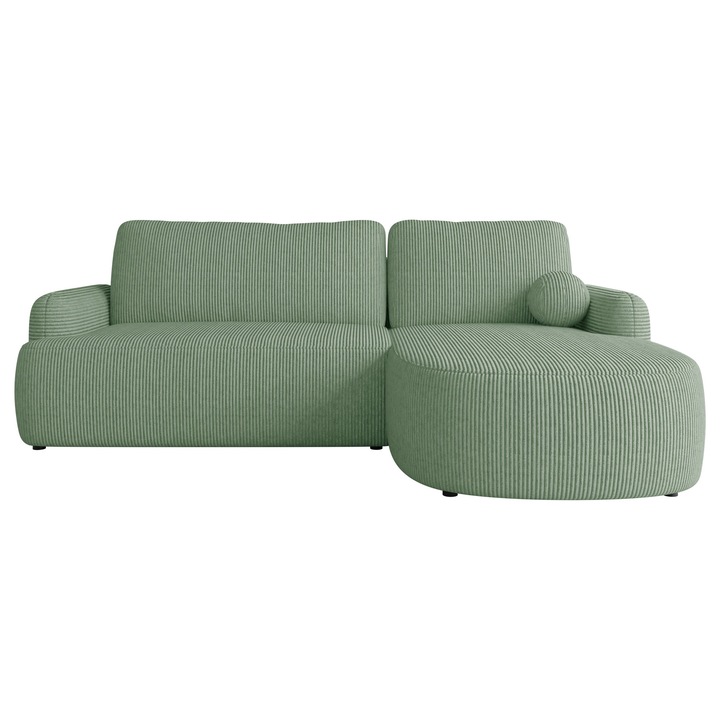 Coltar cu functie de dormit Telzo Reiat dreapta, MIRJAN 24, fistic, 174x250x90 cm