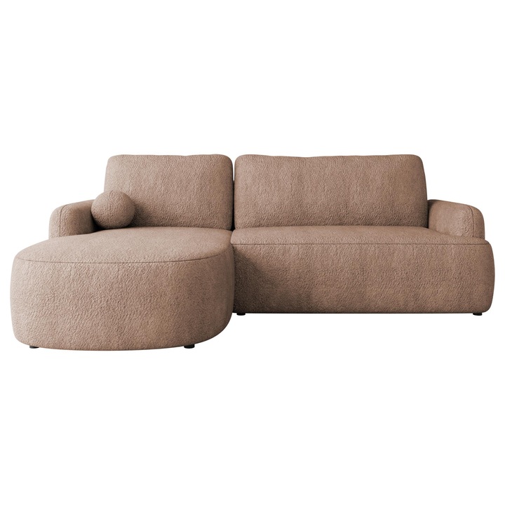 Coltar cu functie de dormit Telzo stanga, MIRJAN 24, roz murdar, 174x250x90 cm