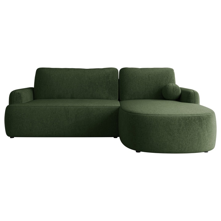 Coltar cu functie de dormit Telzo dreapta, MIRJAN 24, verdeata de padure, 174x250x90 cm