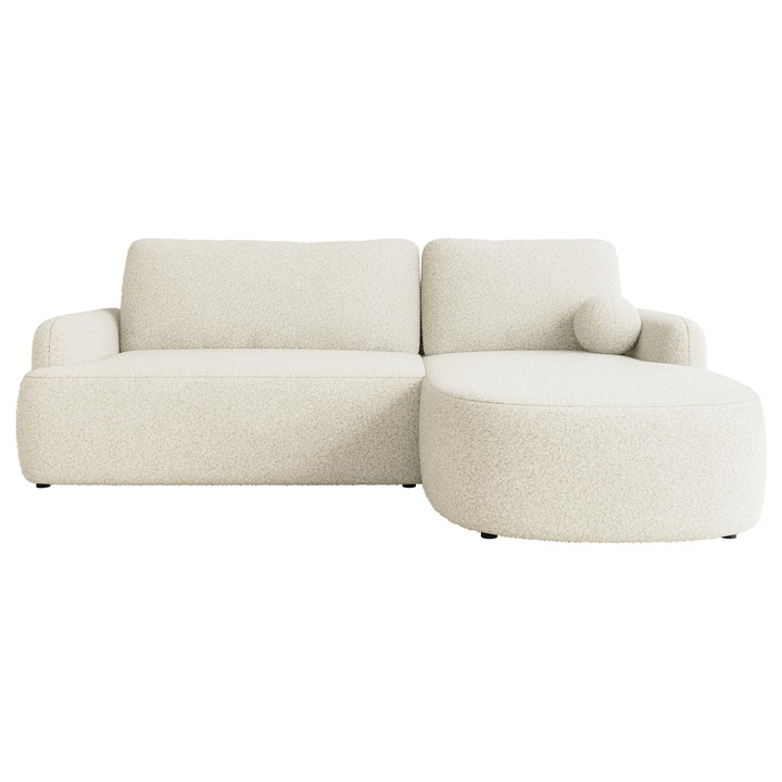 Coltar cu functie de dormit Telzo dreapta, MIRJAN 24, alb, 174x250x90 cm