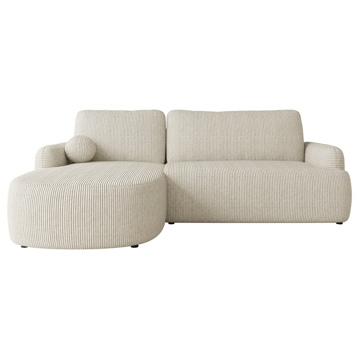 Coltar cu functie de dormit Telzo Reiat stanga, MIRJAN 24, vanilie, 174x250x90 cm