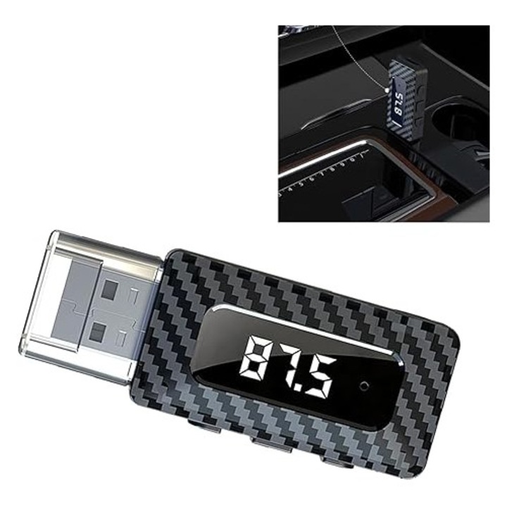 Recepator audio Bluetooth 5.3, interfata USB 3.5mm AUX, compatibil cu majoritatea sistemelor audio auto si home audio, design portabil