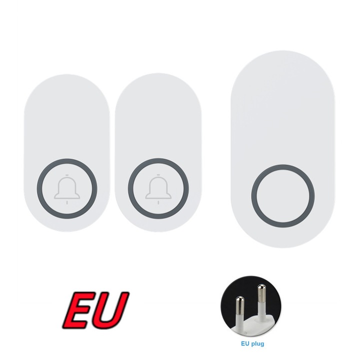 Sonerie electrica wireless, 4 volume, 60 melodii, fara baterii, 600ft, utilizare acasa, birou, scoala, spital