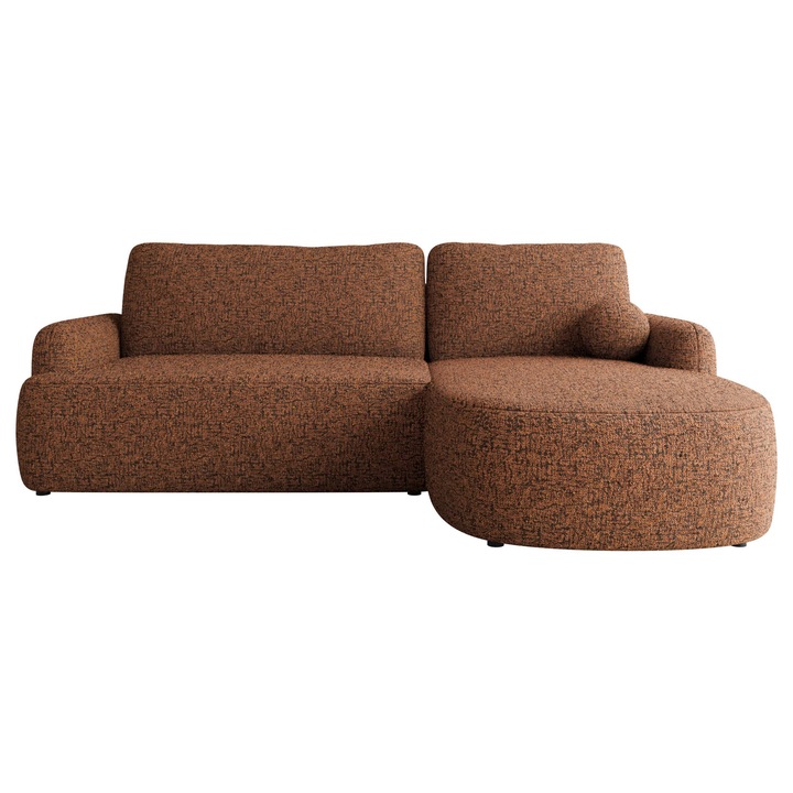 Coltar cu functie de dormit Telzo dreapta, MIRJAN 24, teracota, 174x250x90 cm