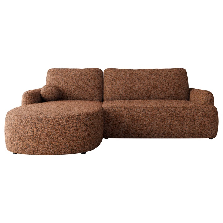 Coltar cu functie de dormit Telzo stanga, MIRJAN 24, teracota, 174x250x90 cm