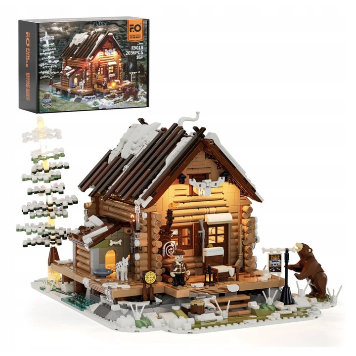 Конструктор, F9018, 2036 части, 22x32x36см, с LED