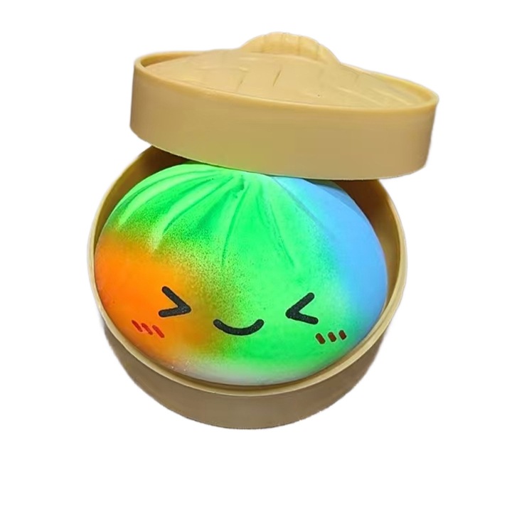 Interaktív gyerekjáték, Szivárvány Kifejezés Zsemle, többszínű, stresszcsökkentő eszköz