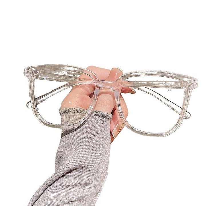 Unisex szemüveg vintage, átlátszó kerettel, kékfény elleni védelemmel