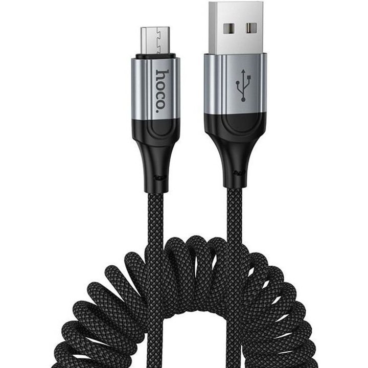 Cablu de date Hoco USB A la Micro USB 2,4A 1,5m, negru