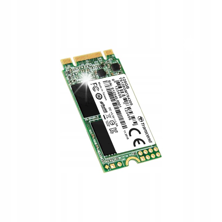 SSD 128GB M.2 2242, 350 MB/s запис, 560 MB/s четене, 3.58mm