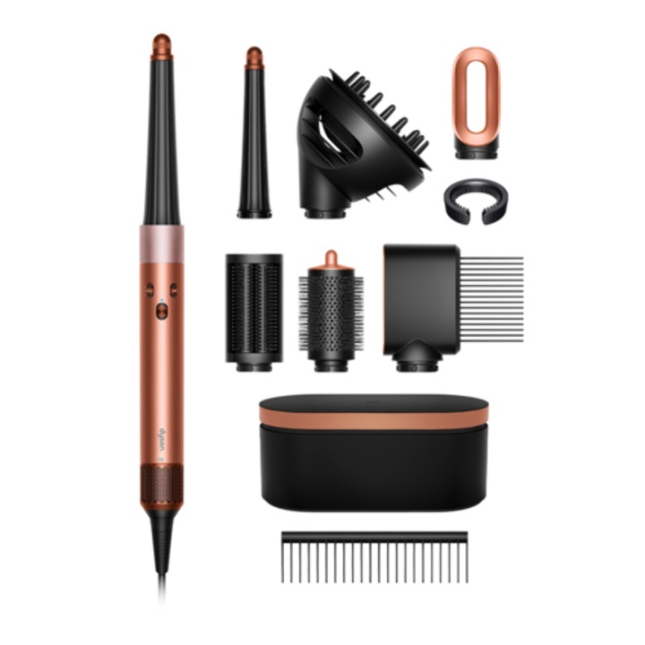 Мултистайлър Dyson HS08 Airwrap i.d.™ с дифузер, кехлибарена коприна / розово шампанско