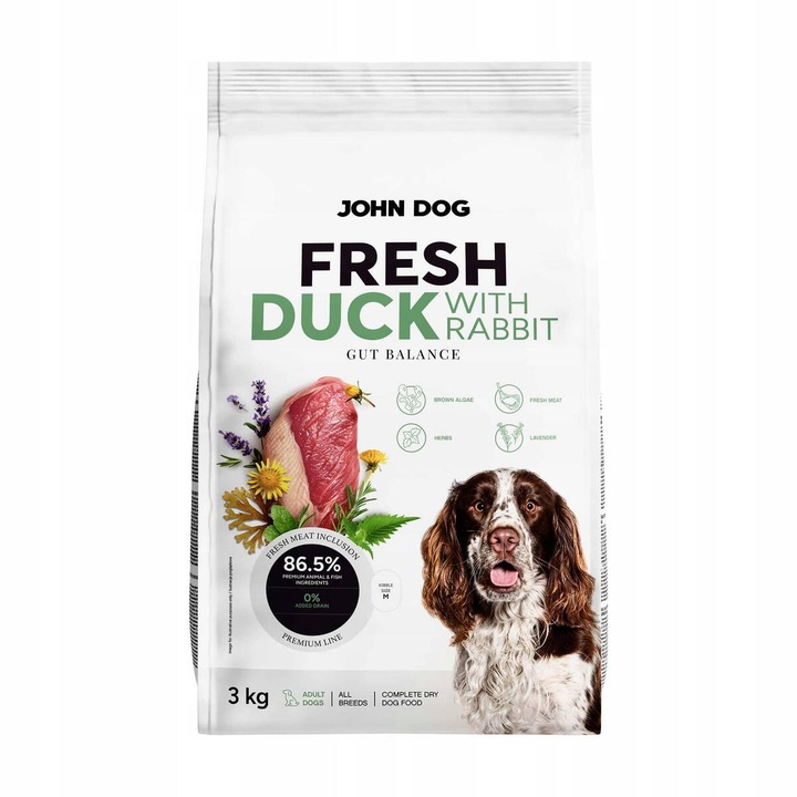Hrana Uscata pentru Caini JOHN DOG Fresh Rata cu Iepure 3kg