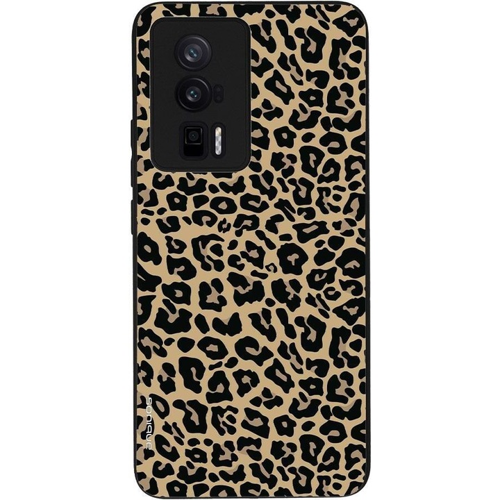 Husa telefon Sonique Animal Print Series pentru Xiaomi Poco F5 Pro 5G, silicon, design leopard, protectie antisoc, multicolor
