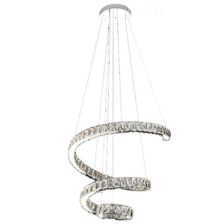 Candelabru LED Alessandro DESIGN CC87811/600CH, Negru, Diametru 60cm, Inaltime Reglabila