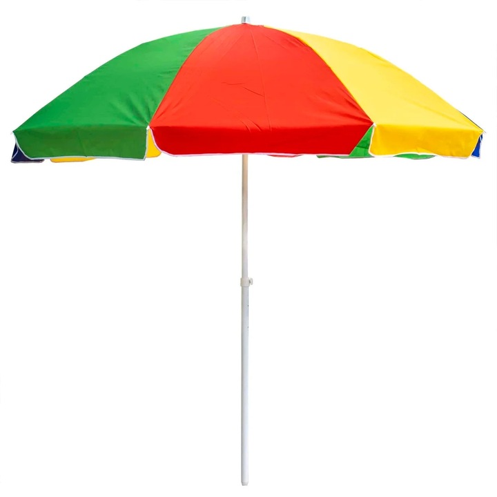 Umbrela protectie soare multicolora diametru 300cm si inaltime 260cm multicolora, stalp 33mm