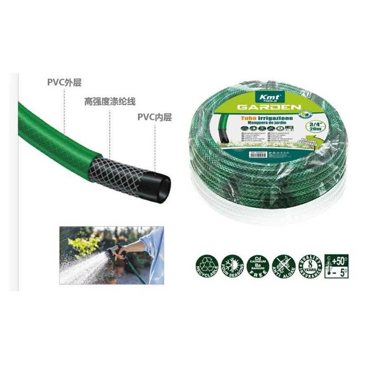 Locsolótömlő kerti slag 3/4" - 20m Kmt TOOLS