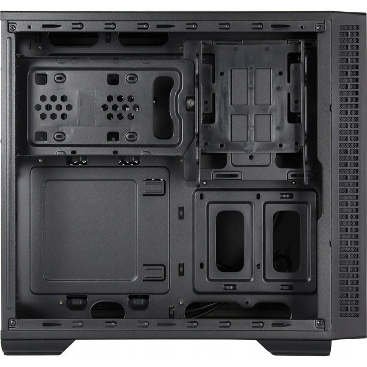 Midi Tower ház, Chieftec UK-02B-OP, 2 belső 3.5'' bővítőhely, 1 külső 5.25'' bővítőhely, fekete, 22.7x38x34.2cm