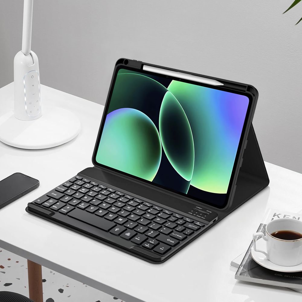 Husa cu tastatura Tech-Protect SC Pen compatibila cu Xiaomi Pad 7 / Pad 7 Pro / Pad 8 / Pad 8 Pro, Negru