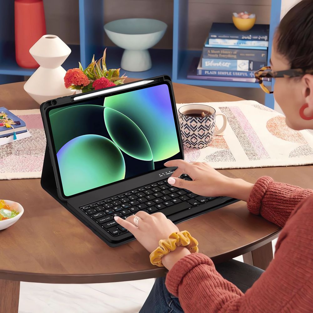 Husa cu tastatura Tech-Protect SC Pen compatibila cu Xiaomi Pad 7 / Pad 7 Pro / Pad 8 / Pad 8 Pro, Negru