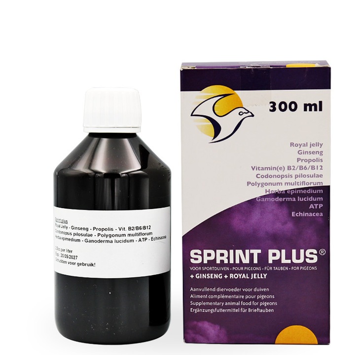 Hrana pentru păsări și rozătoare Sprint Plus 300ml, Dr. Peeters, 100% natural, cu propolis și ginseng