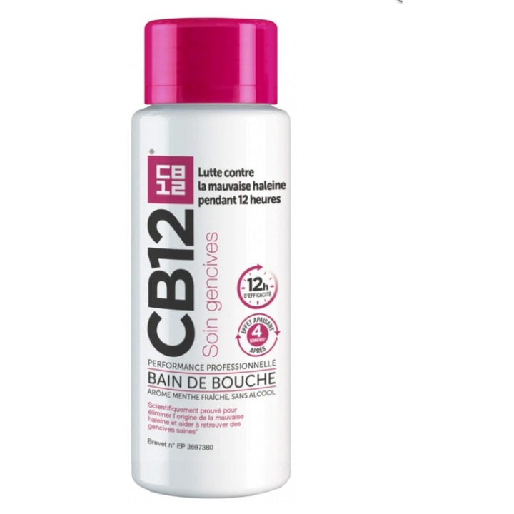 Apa de gura CB12 Gum Protection, protejeaza gingiile, respiratie proaspata, fara alcool, 500 ml