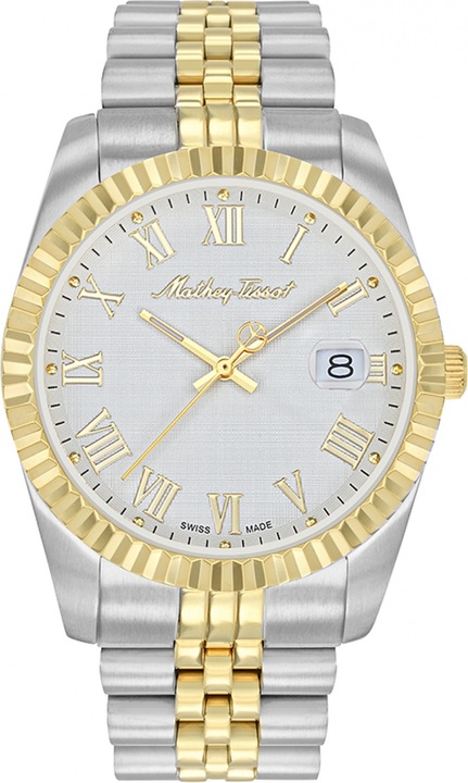 Ceas bărbați Mathey Tissot H810BBR, mecanism quartz, metal, auriu