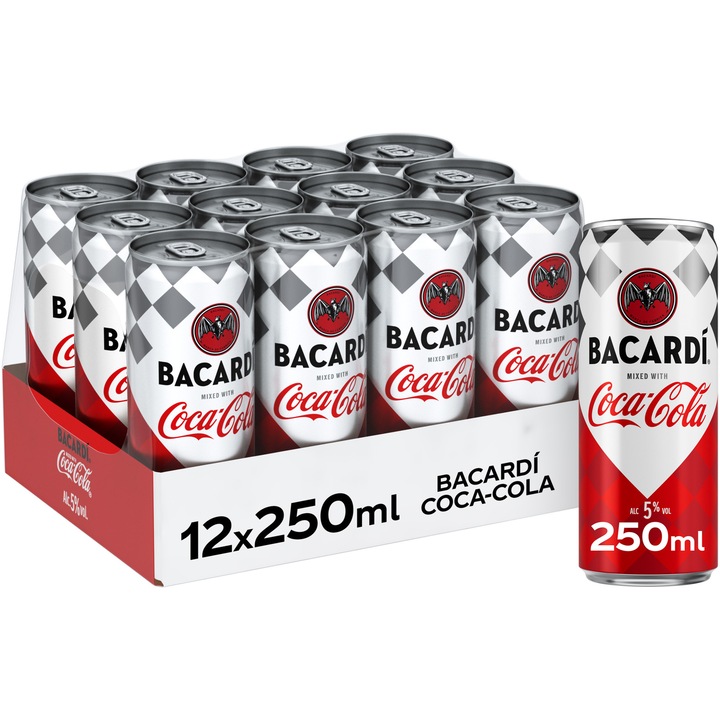 Mix Rom Bacardi & Coca-Cola, 12x250ml