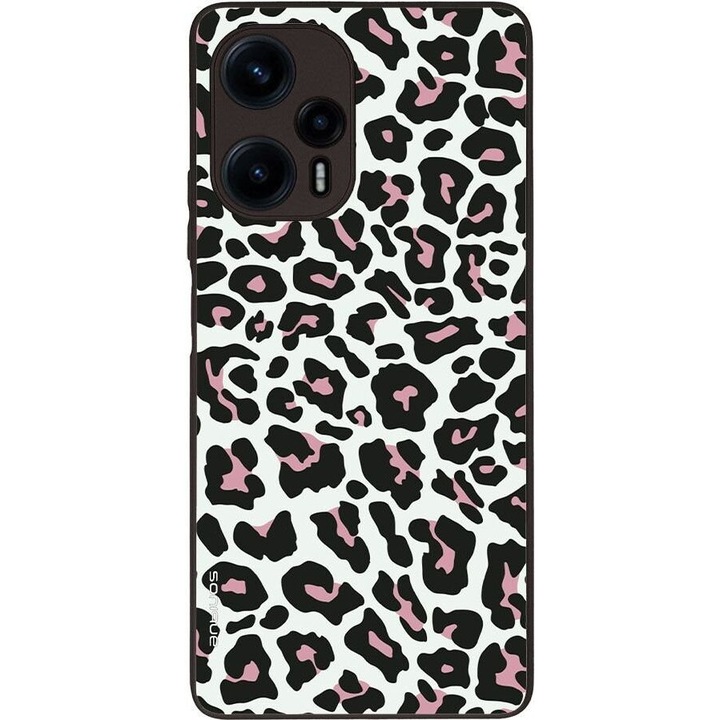 Husa telefon Sonique Animal Print Series pentru Xiaomi Poco F5 5G, silicon, design leopard, protectie antisoc, multicolor
