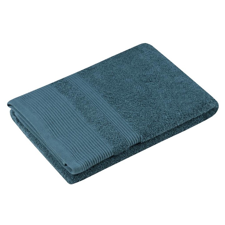 Prosop de dus 70x140 cm, bumbac 100%, Petrole, colectie Lyla, uscare rapida, absorbtie superioara