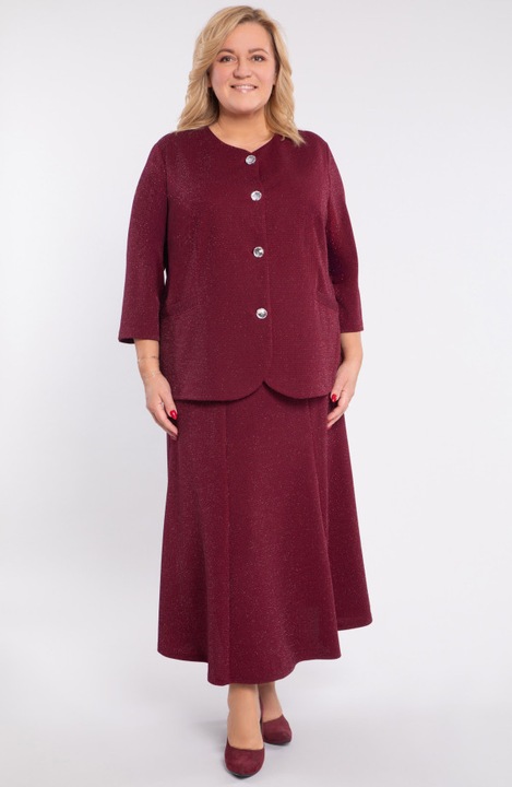 Compleu cu nasturi visiniu