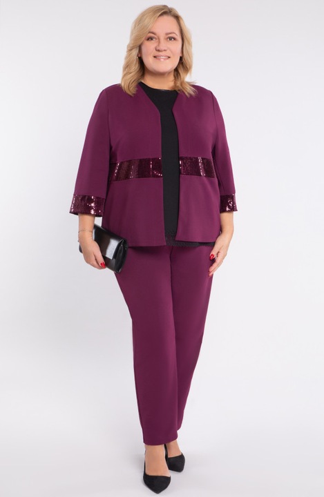 Compleu violet cu paiete