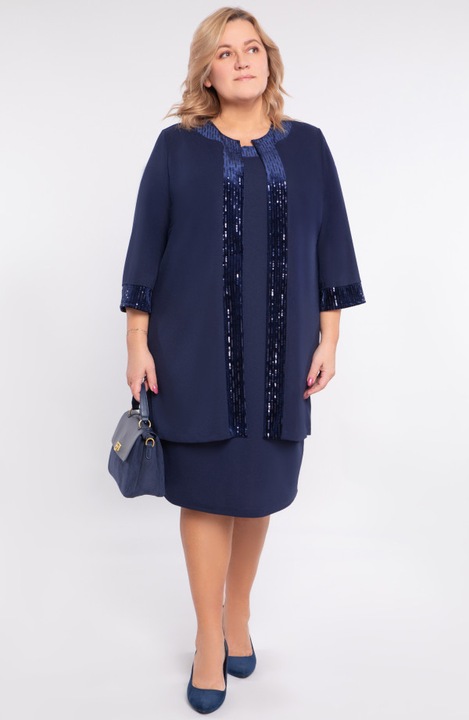 Compleu bleumarin cu paiete