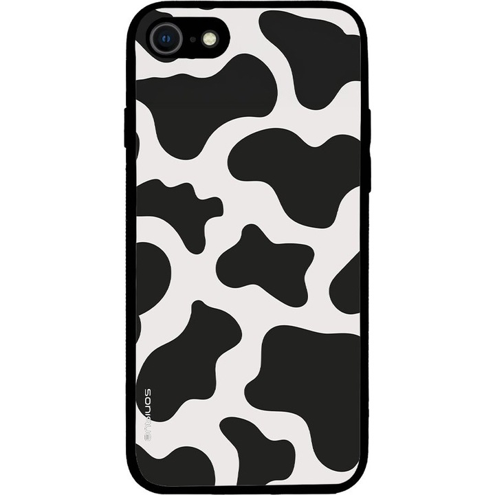 Husa telefon Sonique Animal Print Series, protectie antisoc, design animal print, pentru iPhone 7/8/SE 2020/SE 2022, Cow 01