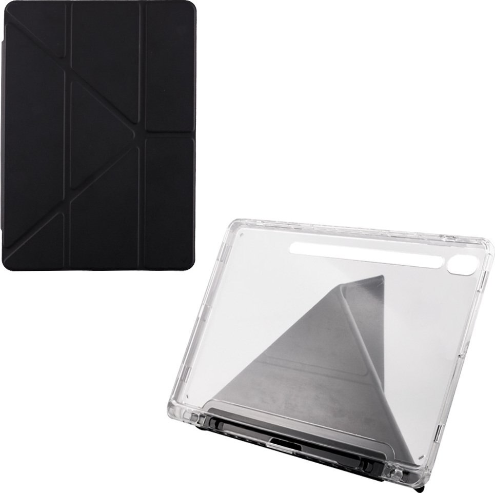 Husa tableta Volte-Tel pentru Samsung Tab S9/S9 FE/S10 FE/S10 Lite, rotativa 360°, piele, neagra, 10.9"