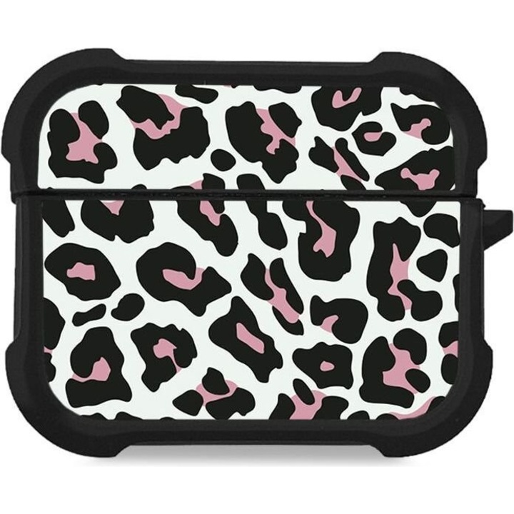 Sonique Set de huse din silicon Animal Print pentru AirPods Pro/Pro 2, leopard, protectie impotriva zgarieturilor, design modern