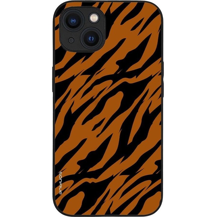 Husa telefon Sonique Animal Print, design tigru, silicon, 3D, pentru Apple iPhone 13