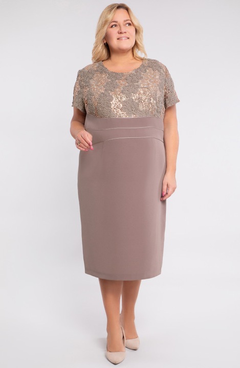 Costum formal cafea cu floare