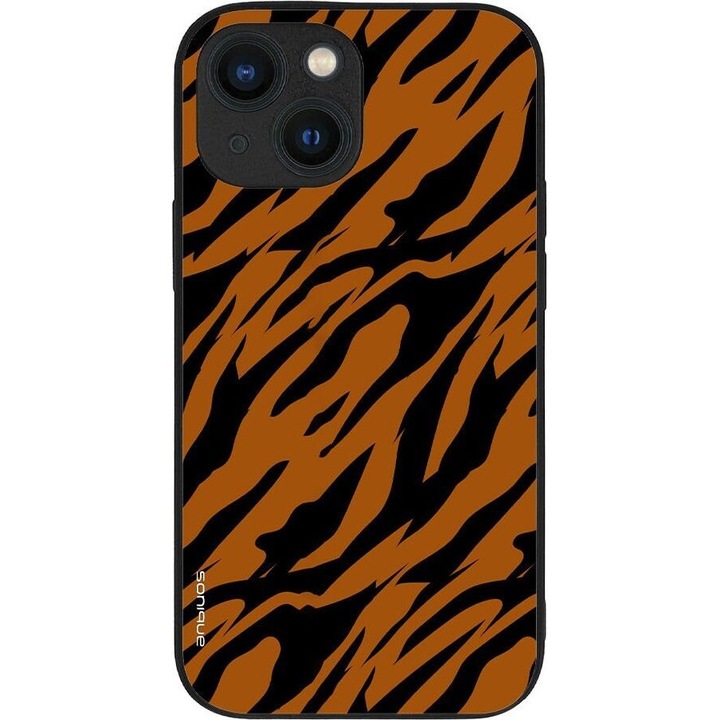 Husa telefon Sonique Animal Print Series, silicon, design animal print, protectie impotriva zgarieturilor, pentru Apple iPhone 13 Mini