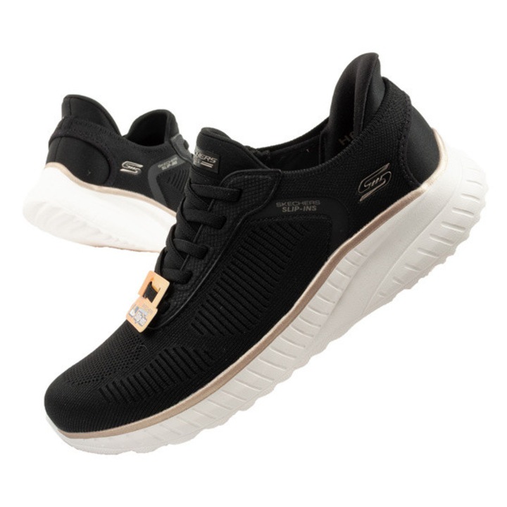 Pantofi sport Skechers Bobs Squad-Chaos pentru femei, model confortabil, Negru