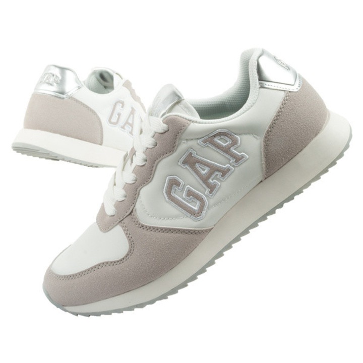 Tenisi GAP pentru femei cu logo Nashville Arch, la moda, confortabili, albi, bej, Alb