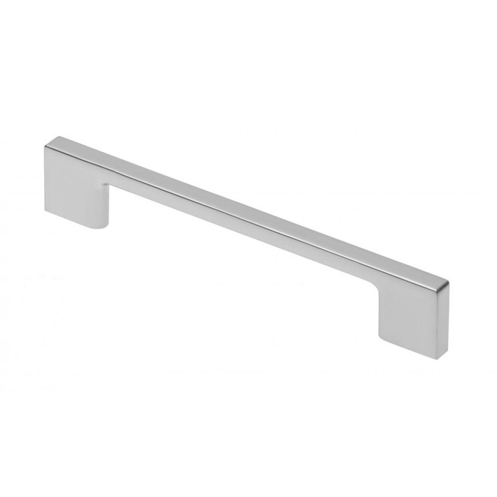 Set 2 x Mânere Model B0014, 160 mm, Finisaj Aluminiu, Ideal pentru Mobilier
