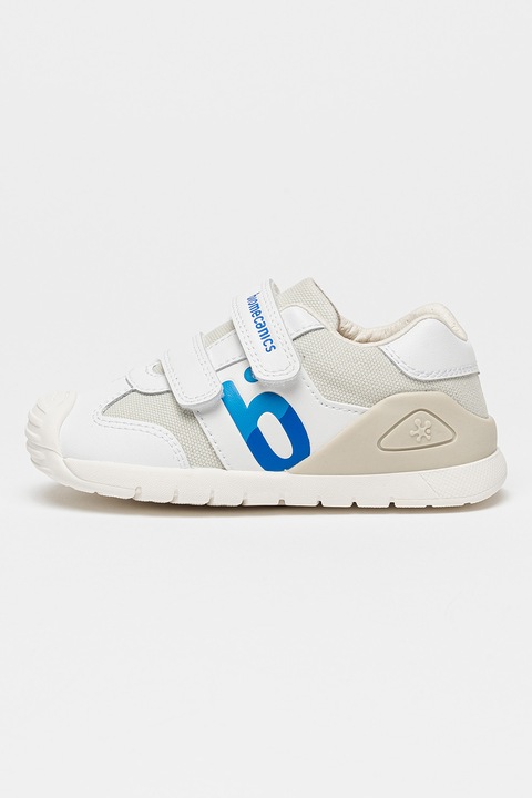 Biomecanics, Pantofi sport din material textil cu garnituri de piele, Alb/Albastru