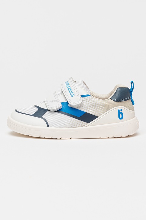 Biomecanics, Pantofi sport low-cut cu logo, Alb/Bleumarin
