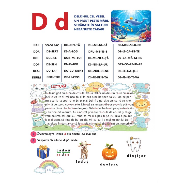 Despartirea in silabe a cuvintelor, ECK, texte pentru dictare si citire, 2026