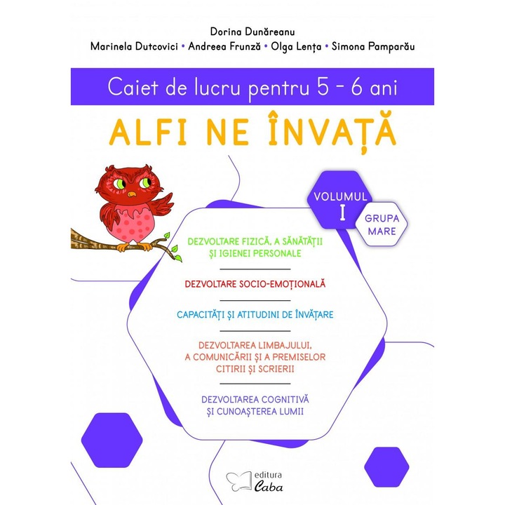 Alfi ne învață, Dorina Dunăreanu, 2025, caiet de lucru pentru 5-6 ani, volumul I