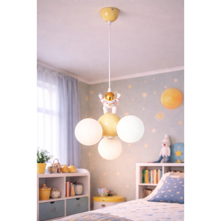 Lustra ASTRONAUT 3*LED, Diametru 30, Inaltime 80, IP20, Alb