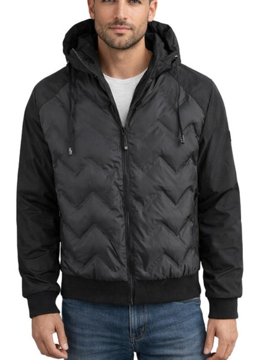 Geacă matlasată Agrafka, glug, Negru