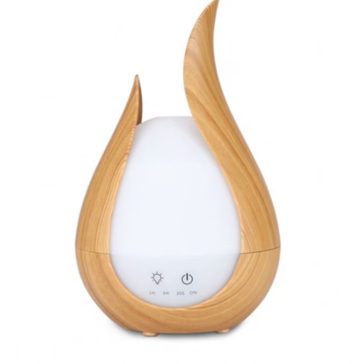 Ultrahangos aromaterápiás diffúzor, 200 ml, 7 színű LED világítás, 22.5x13cm